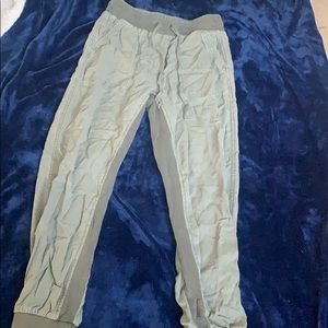 flowy, sage green pants